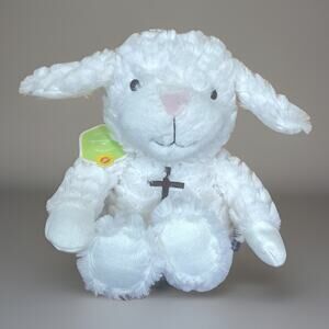 Hallmark My Little Lamb Plush White Stuffed Animal with Cross New with Tags Soft
